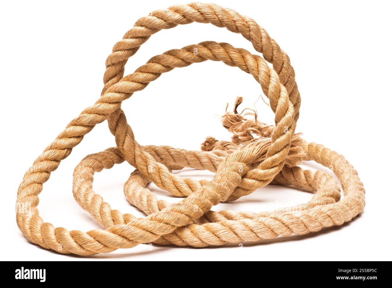 ship rope and knot isolated on white background. ship rope and knot ...