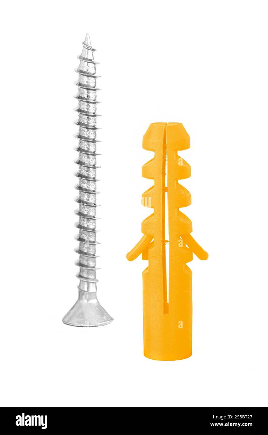 Screws isolated on white background. Screws isolated on white Stock Photo