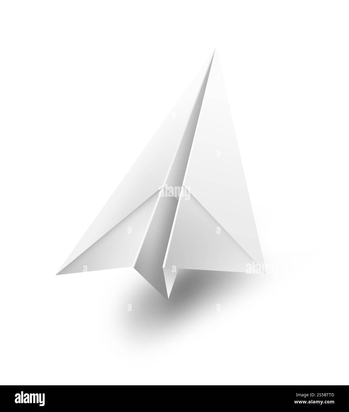 isolated paper airplane flying - 3d shape render illustration. isolated ...