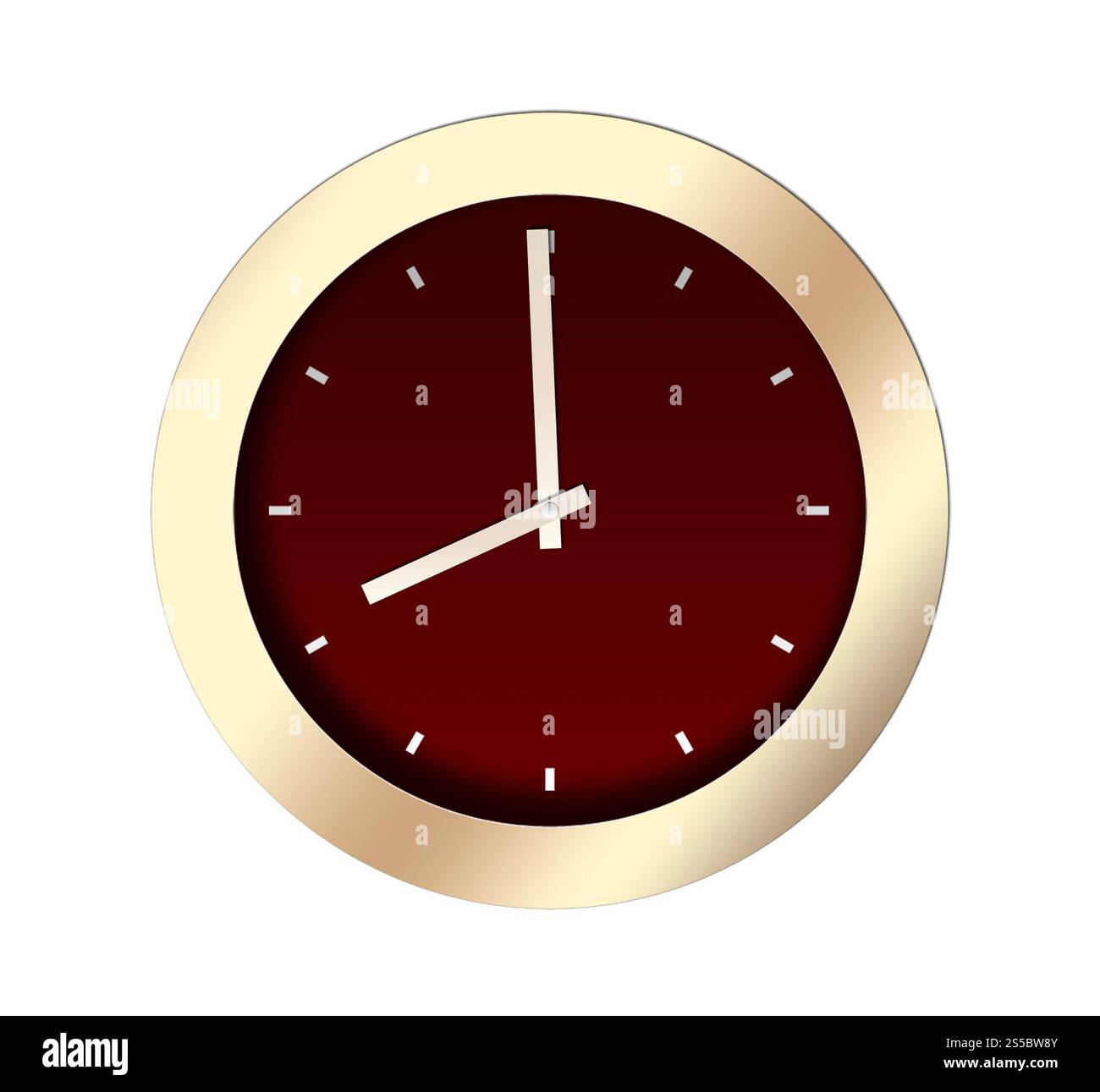 Clock isolated on white background. Clock isolated Stock Photo - Alamy