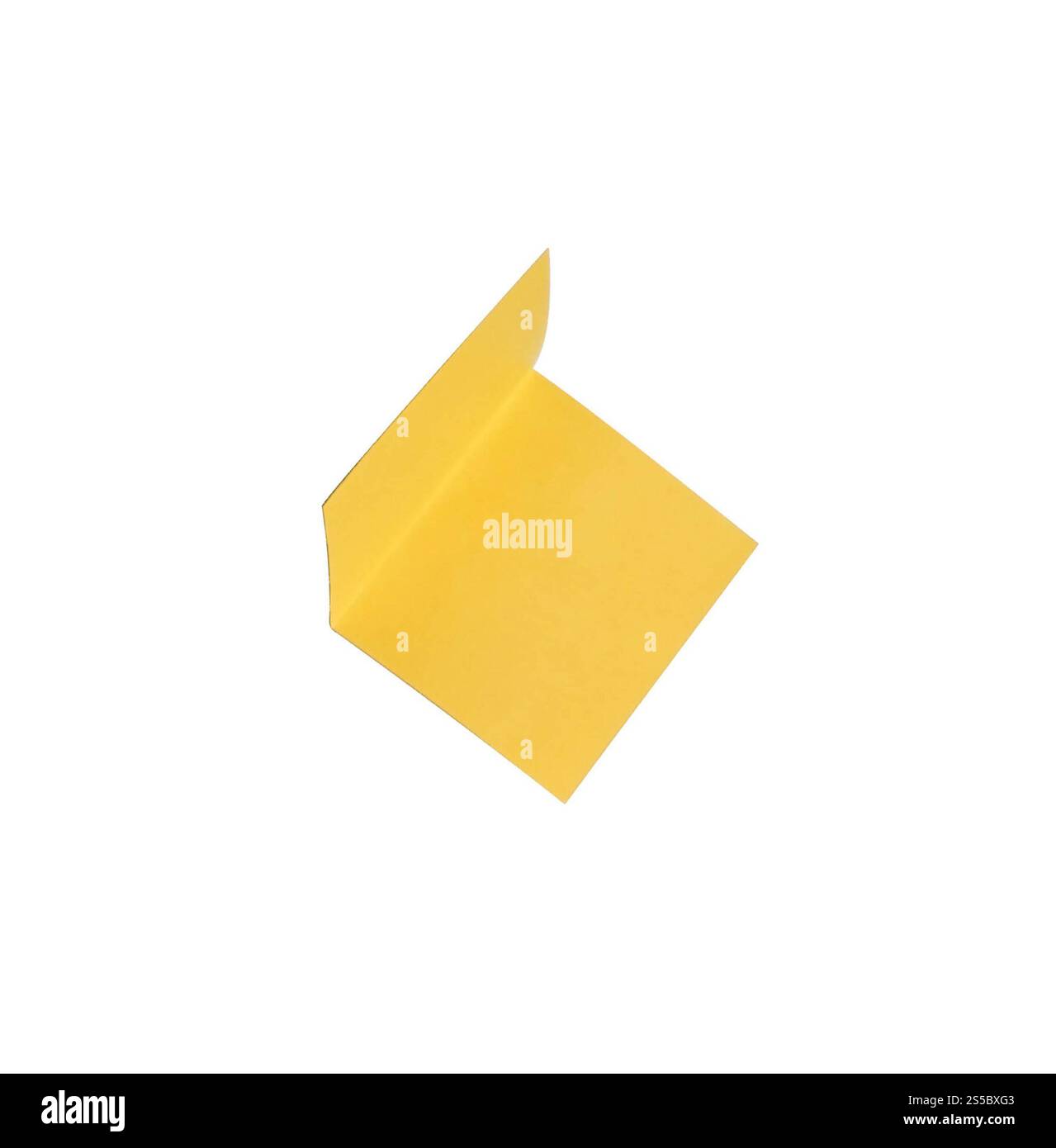 Yellow sticky note isolated on white background. Yellow sticky note ...