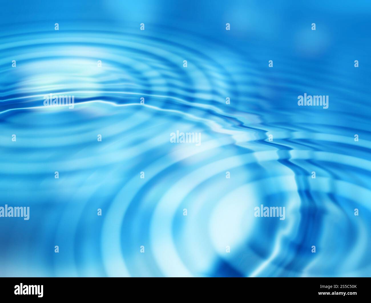 Blue abstract background with radial water ripples Stock Photo - Alamy