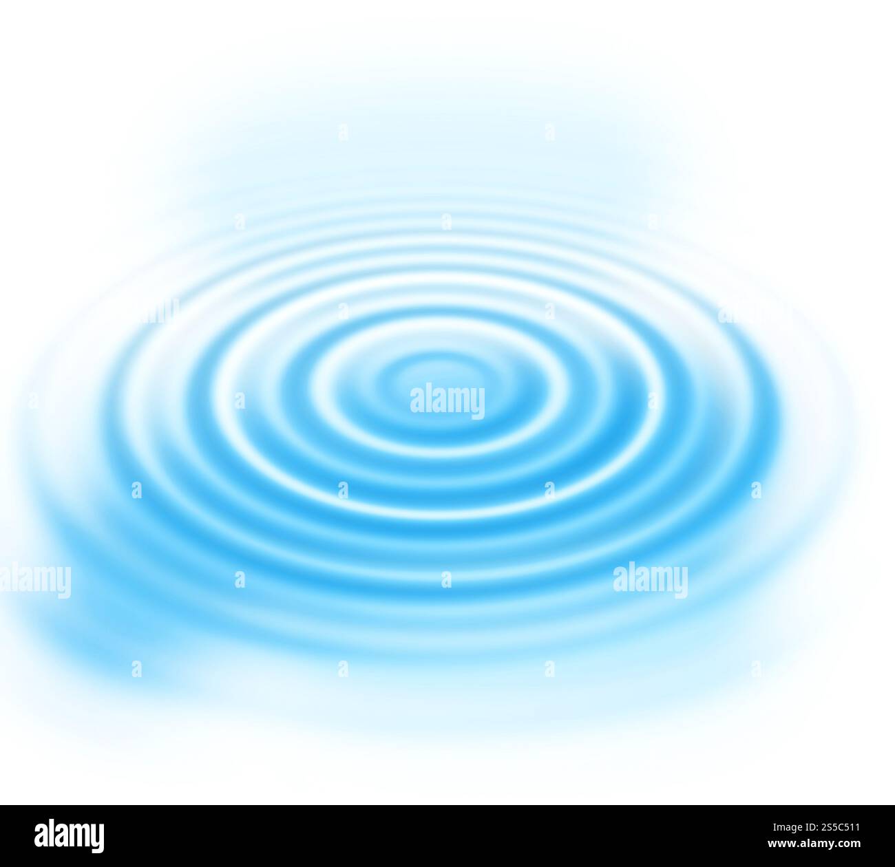 Abstract background with blue radial water ripples Stock Photo