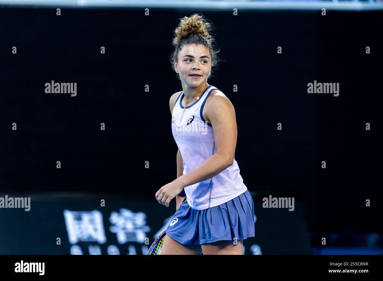 MELBOURNE, VIC - JANUARY 14: Jasmine Paolini of Italy in action during ...