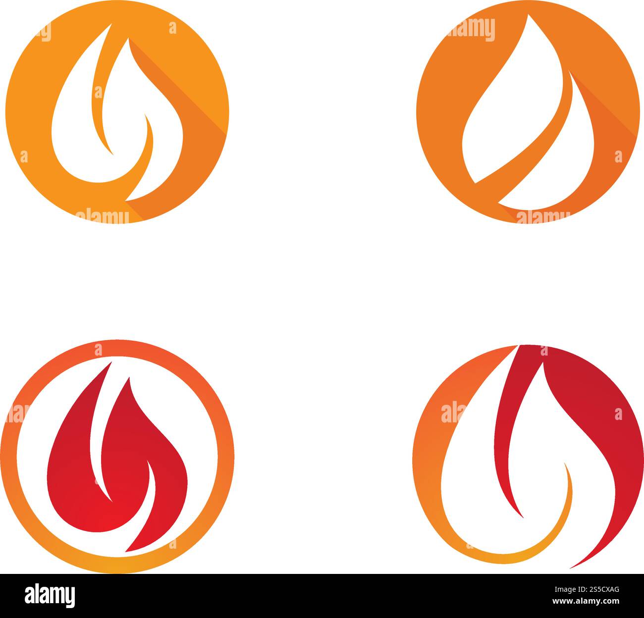 Fire flame Logo Template vector icon Oil, gas and energy logo concept ...