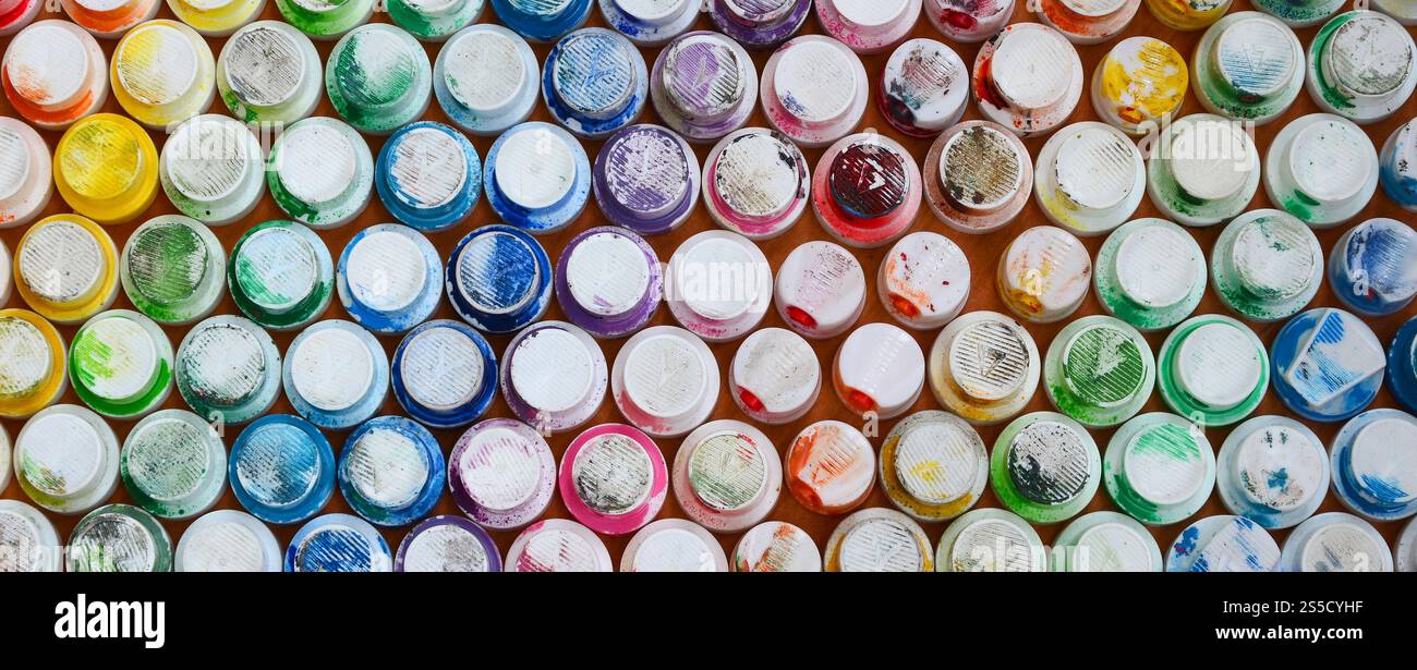 A pattern from a many nozzles from a paint sprayer for drawing graffiti ...
