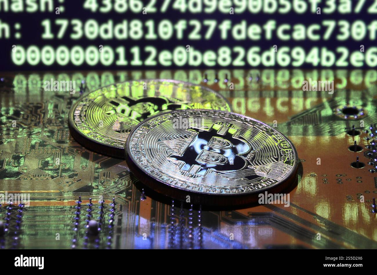 Two bitcoins hi-res stock photography and images - Alamy