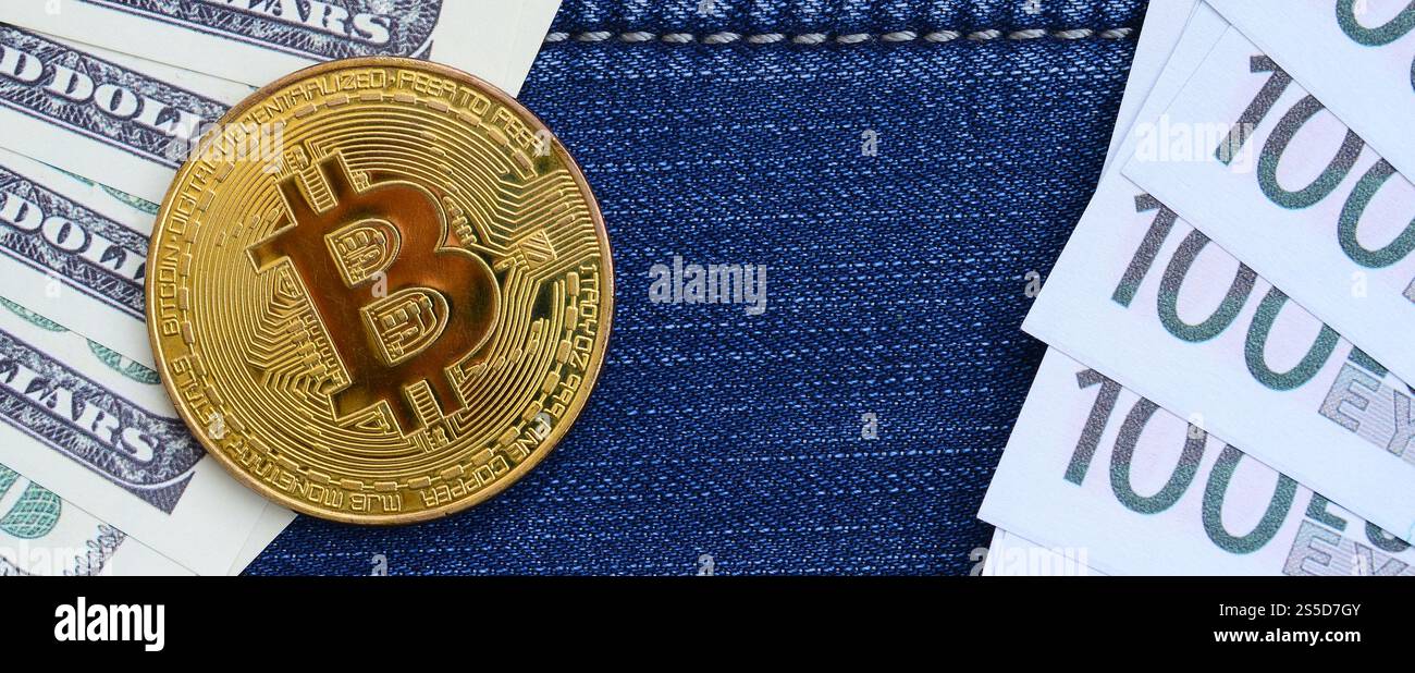 Bitcoin and euro banknote hi-res stock photography and images - Alamy