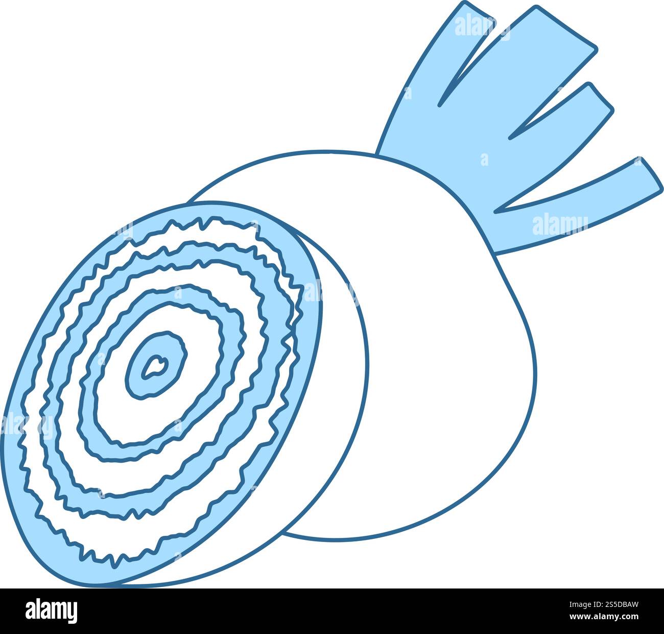 Beetroot Icon. Thin Line With Blue Fill Design. Vector Illustration. Stock Vector