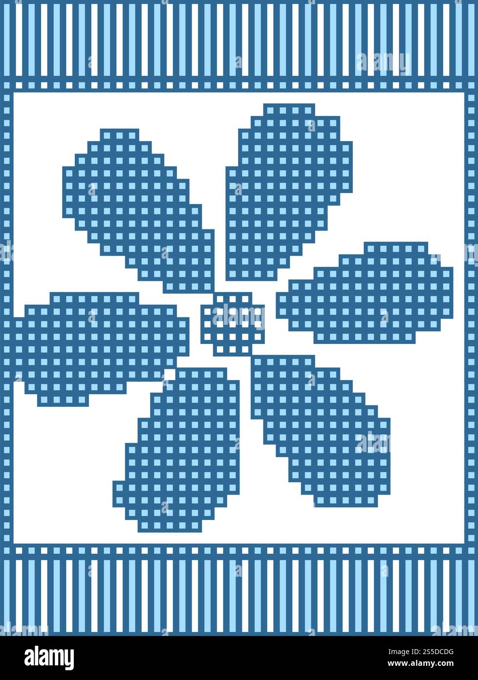 Sewing Ornate Scheme Icon. Thin Line With Blue Fill Design. Vector ...