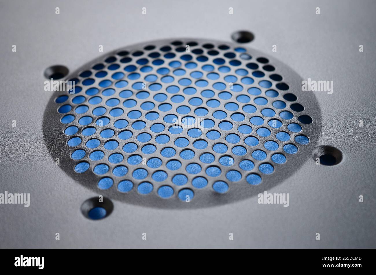 Close-up, shallow focus of a meshed style cooling panel used on a main ...