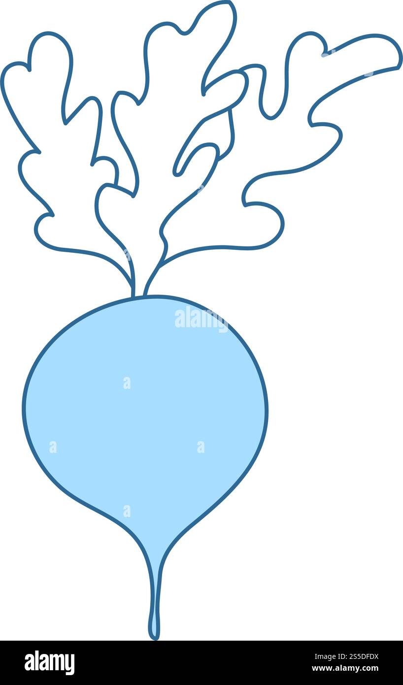 Radishes Icon. Thin Line With Blue Fill Design. Vector Illustration ...