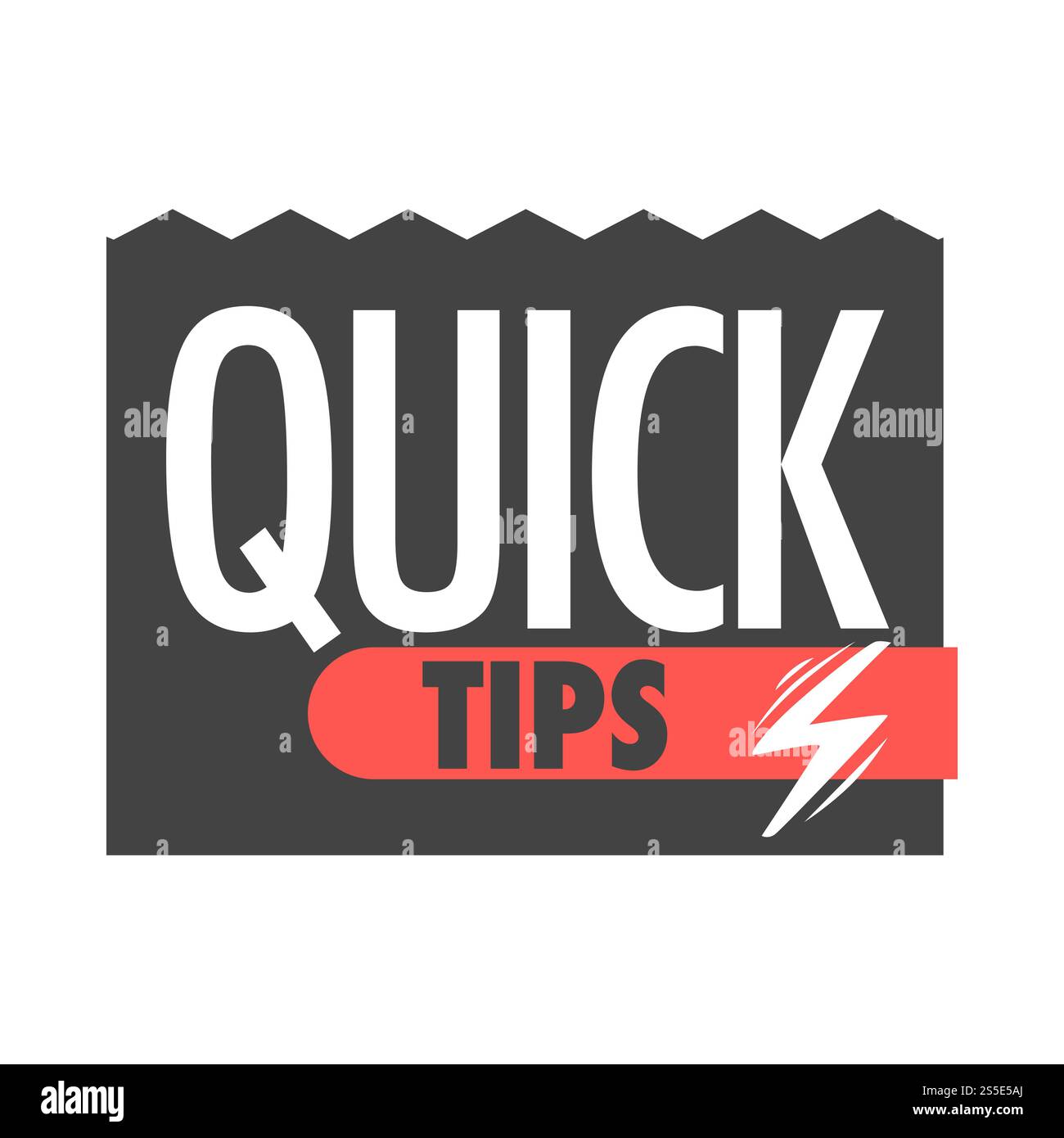 Quick tips icon for helpful tricks and idea information. Vector ...