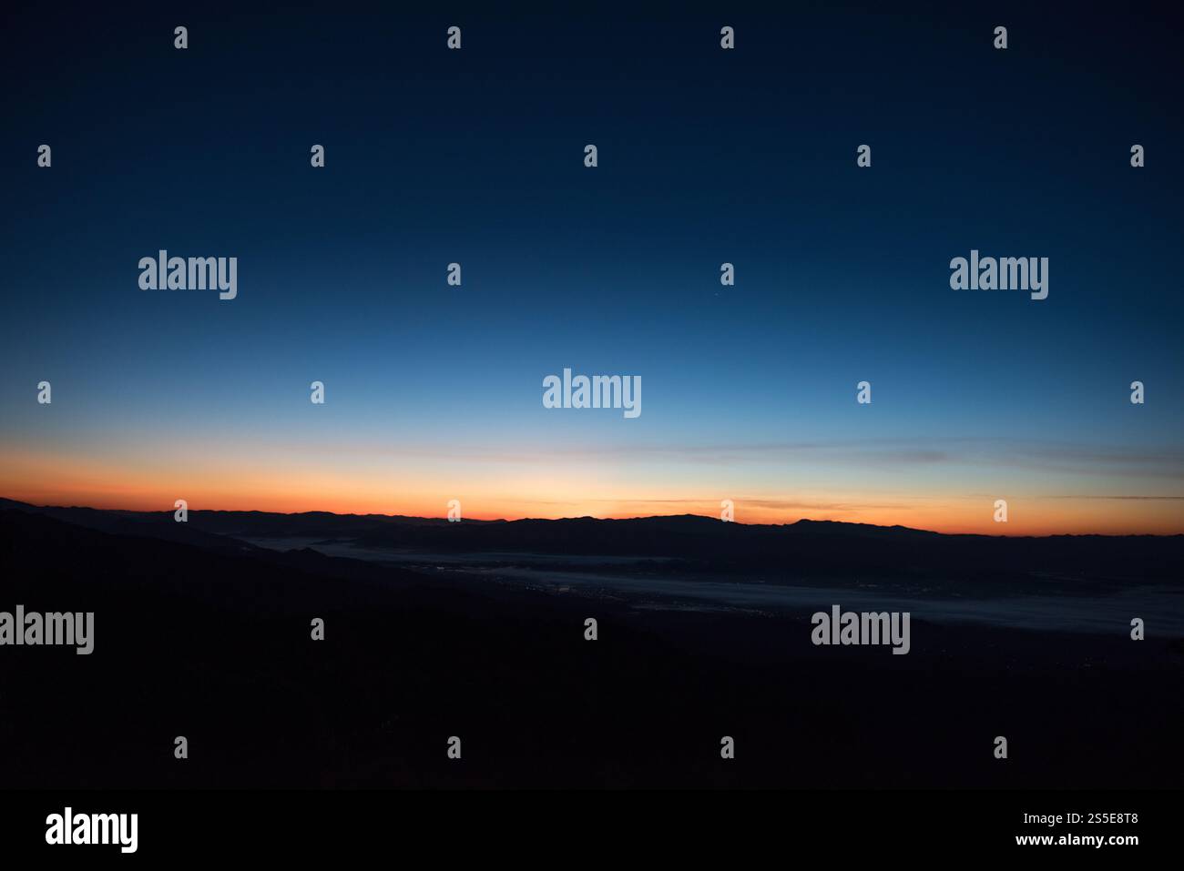 Mountain range in the morning, Silhouette layer mountain Stock Photo ...
