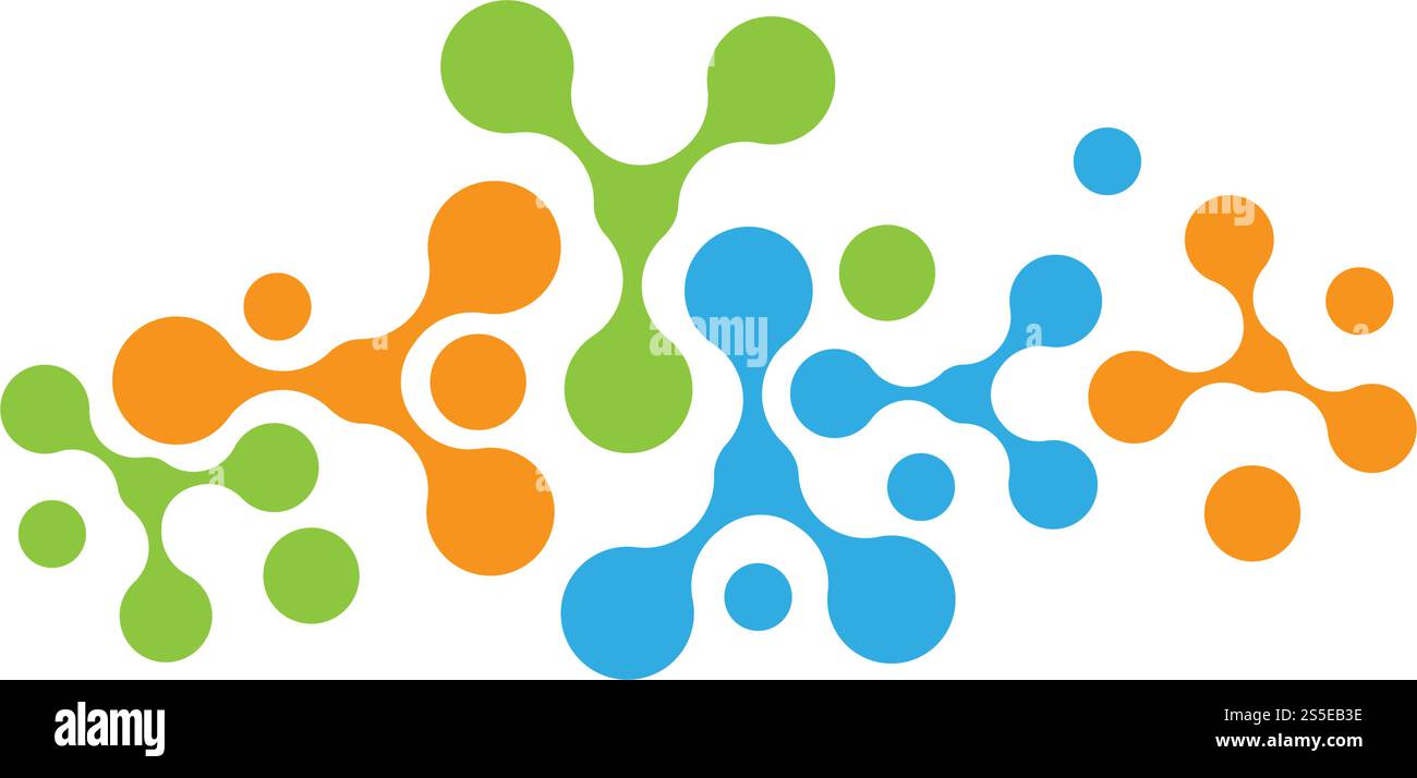 molecule ilustration  vector icon template Stock Vector