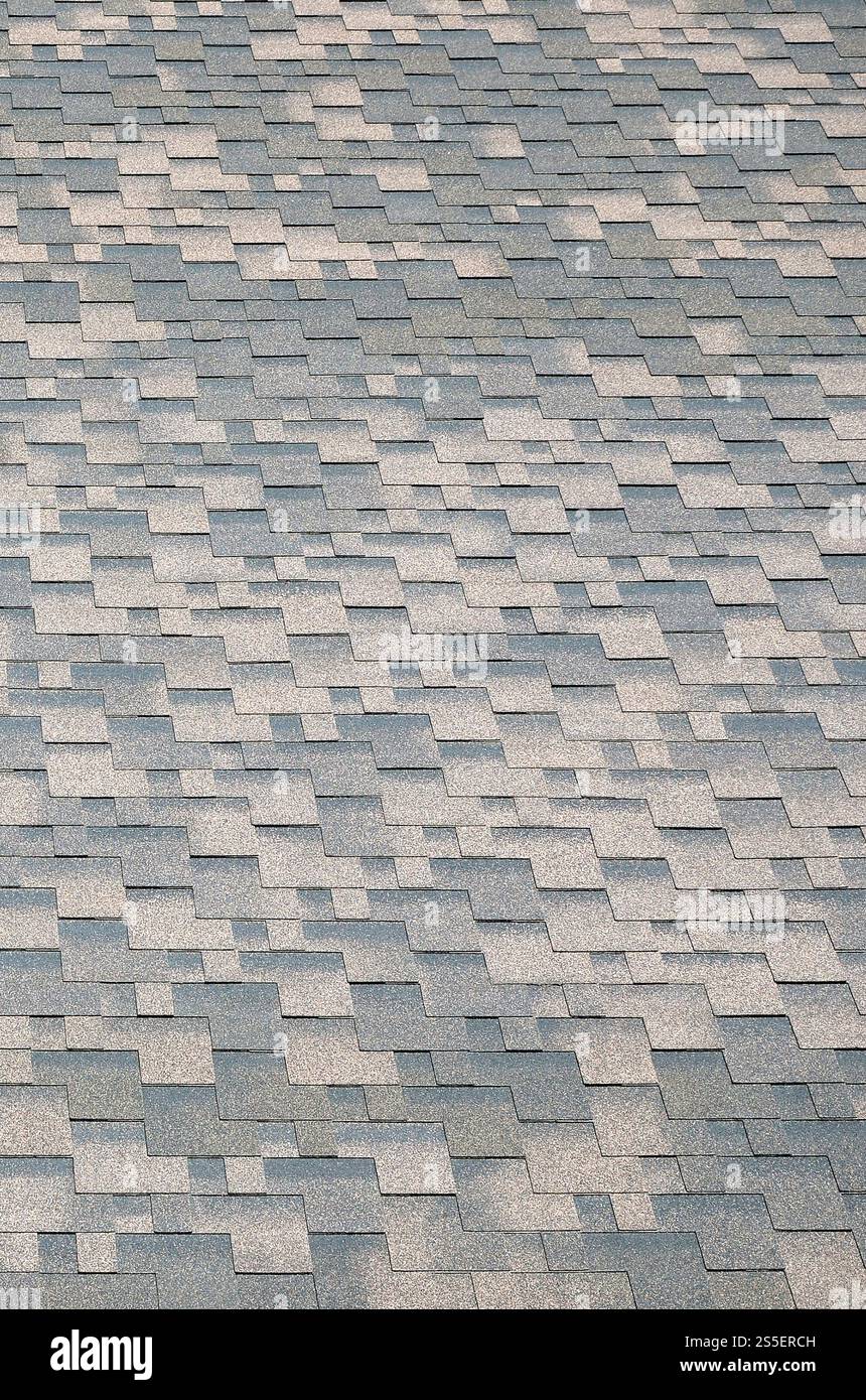 Flexible shingles of bitumen roofing surface. Background mosaic texture ...