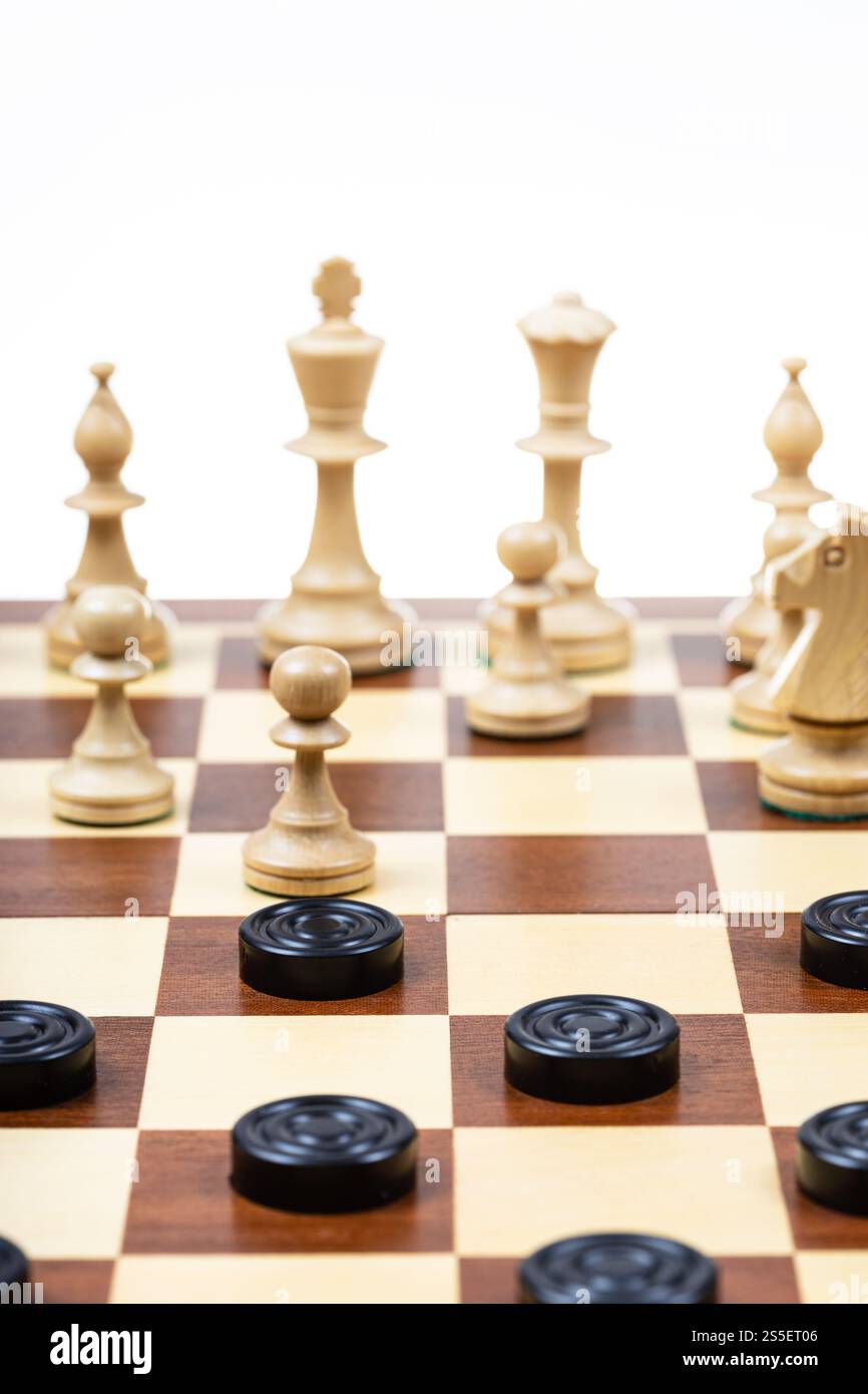playing by different rules on the same board - black checkers and white ...