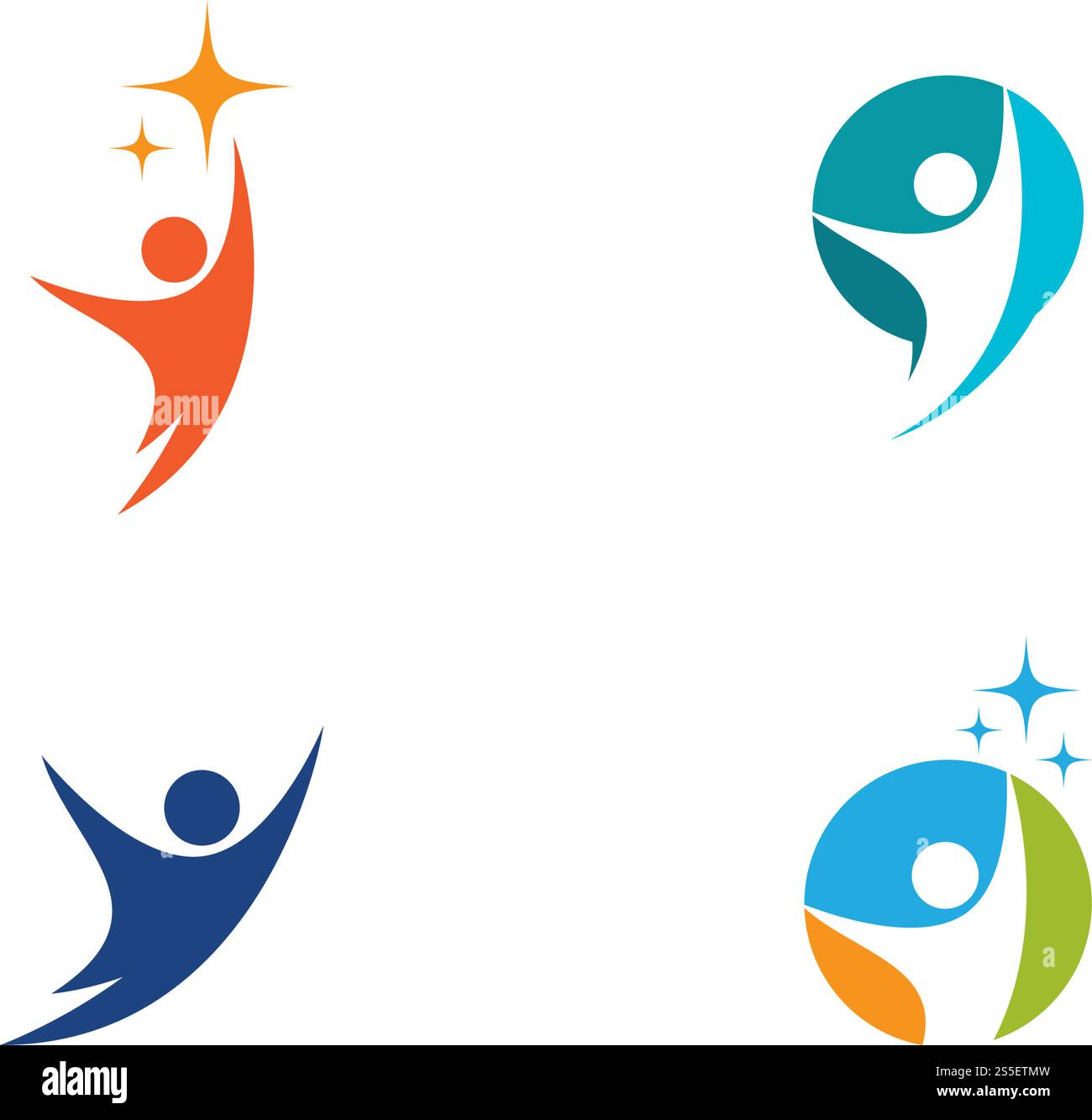 success people logo vector icon template Stock Vector Image & Art - Alamy