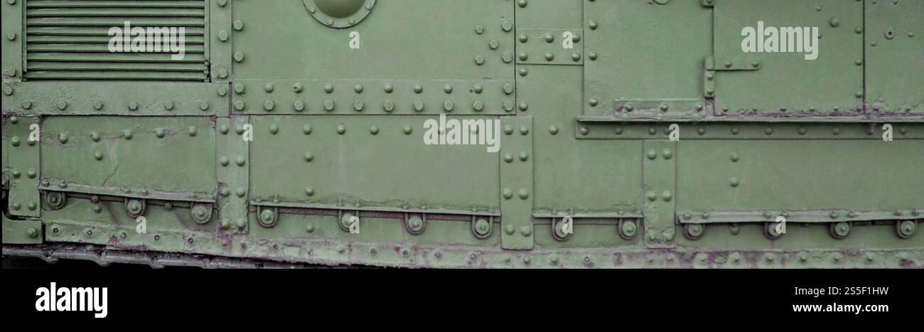 Texture of tank side wall, made of metal and reinforced with a ...