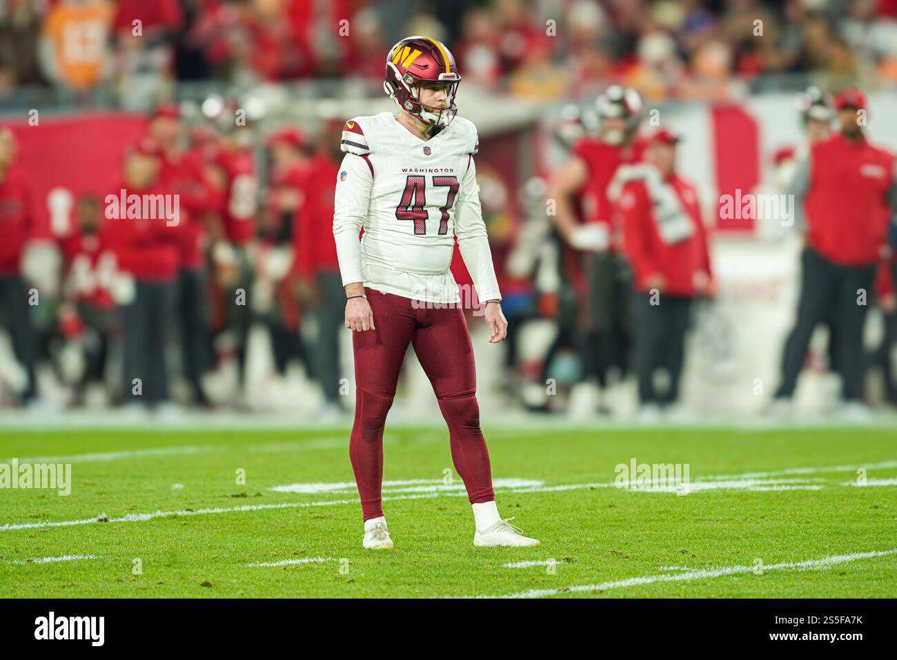 Tampa Bay, Florida, USA, January 12, 2025, Washington Commanders kicker ...