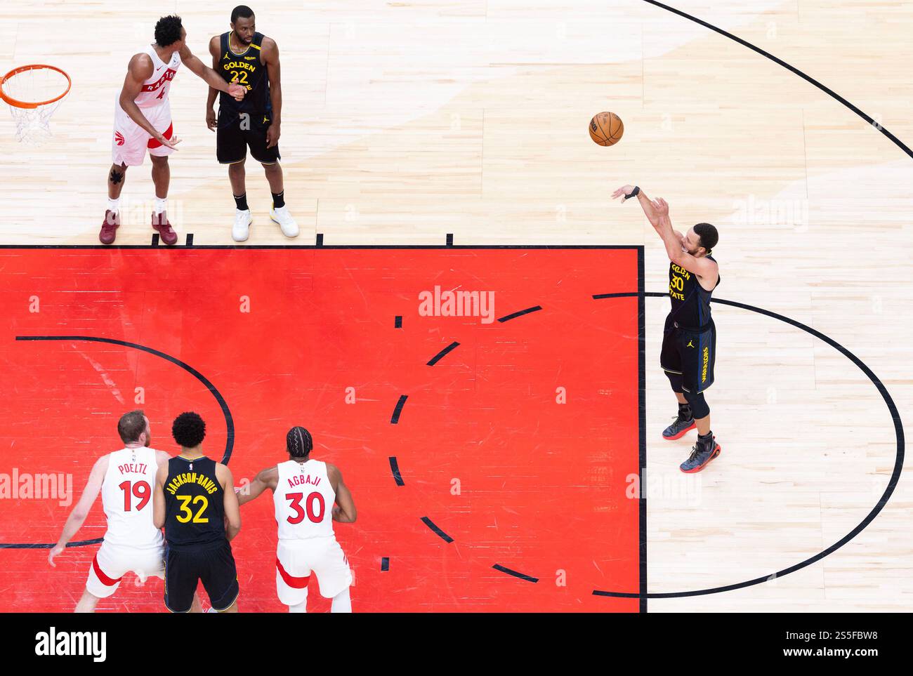 Toronto canada 13th jan 2025 stephen curry r of golden state