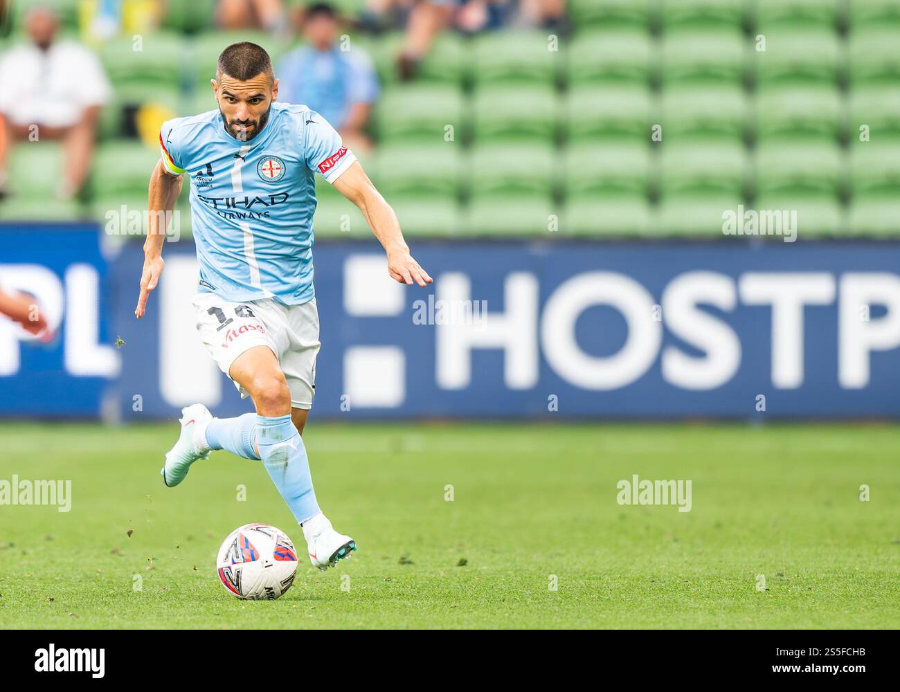 Melbourne, Australia. 11th Jan, 2025. Melbourne City's Captain Aziz ...