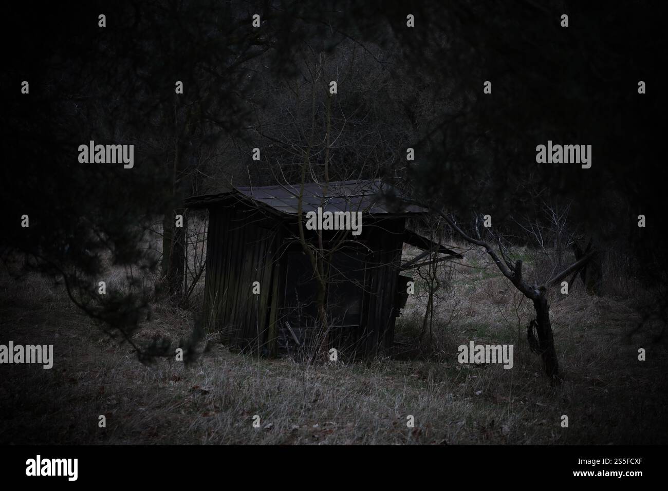 moody abandoned house Stock Photo