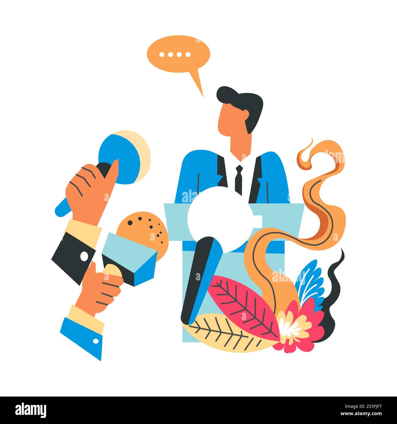 Interviewing congressman Stock Vector Images - Alamy