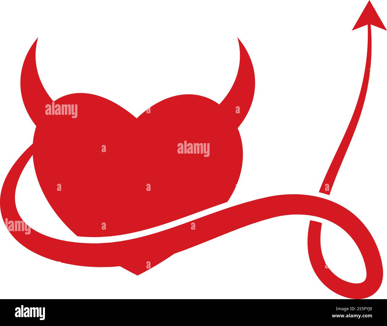 Heart Devil logo vector template Stock Vector