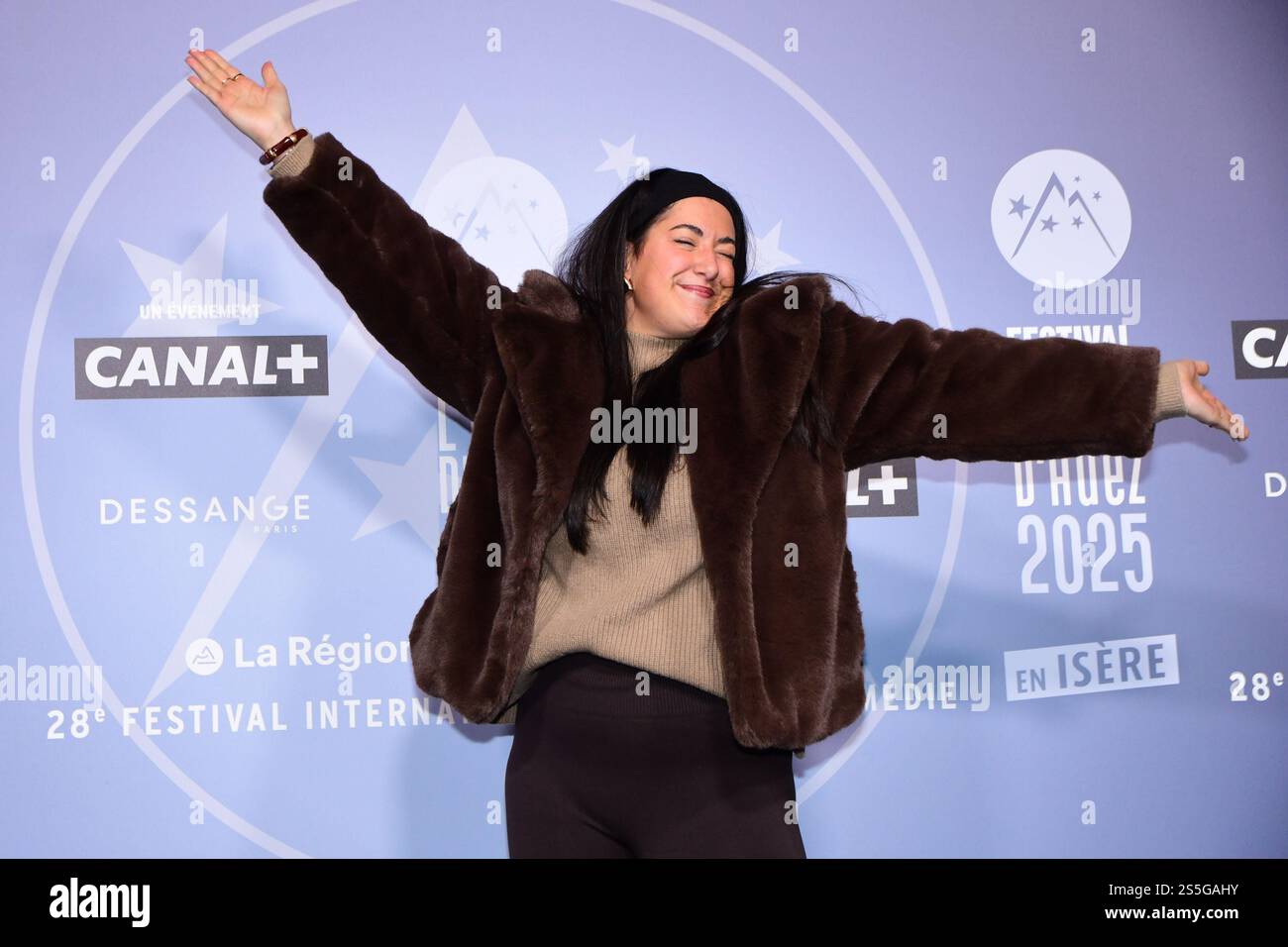 Alpe Huez, France. 13th Jan, 2025. Influencer Anna RVR attends the ...
