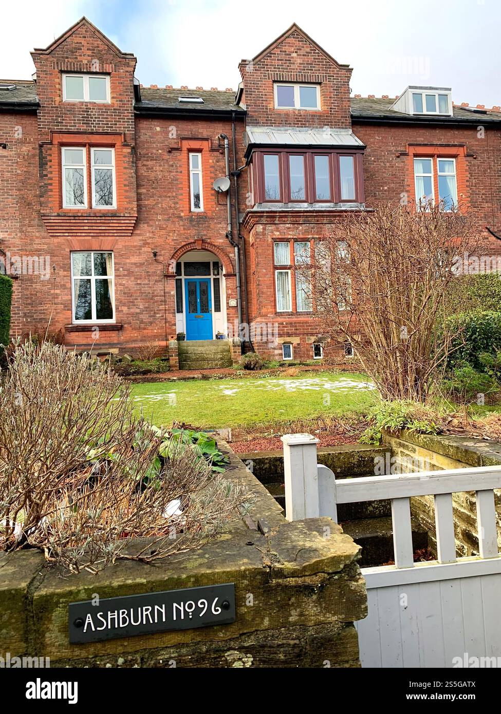 Burley in Wharfedale houses house West Yorkshire place live lived lives town Village Country England British UK stone type homes family families old - Smartphone Captured Stock Image