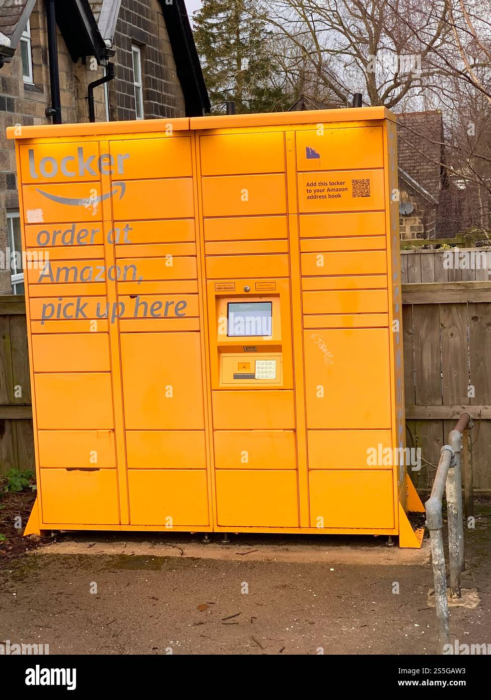Burley in Wharfedale houses house West Yorkshire place live lived lives town Village Country England British UK stone type homes family families old - Smartphone Captured Stock Image