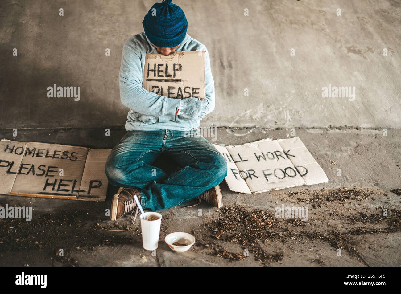 Beggar man help sign hi res stock photography and images Alamy Beggar man help sign hi res stock photography and images Alamy