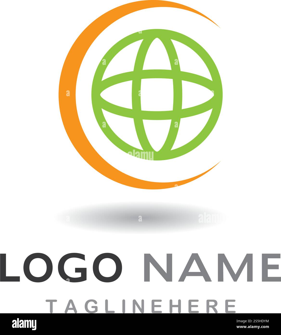 globe ilustration logo vector template Stock Vector