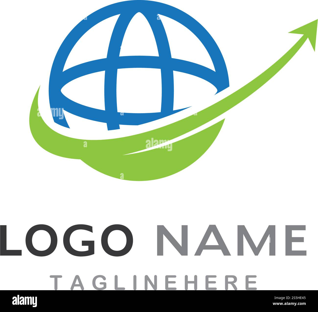 globe ilustration logo vector template Stock Vector