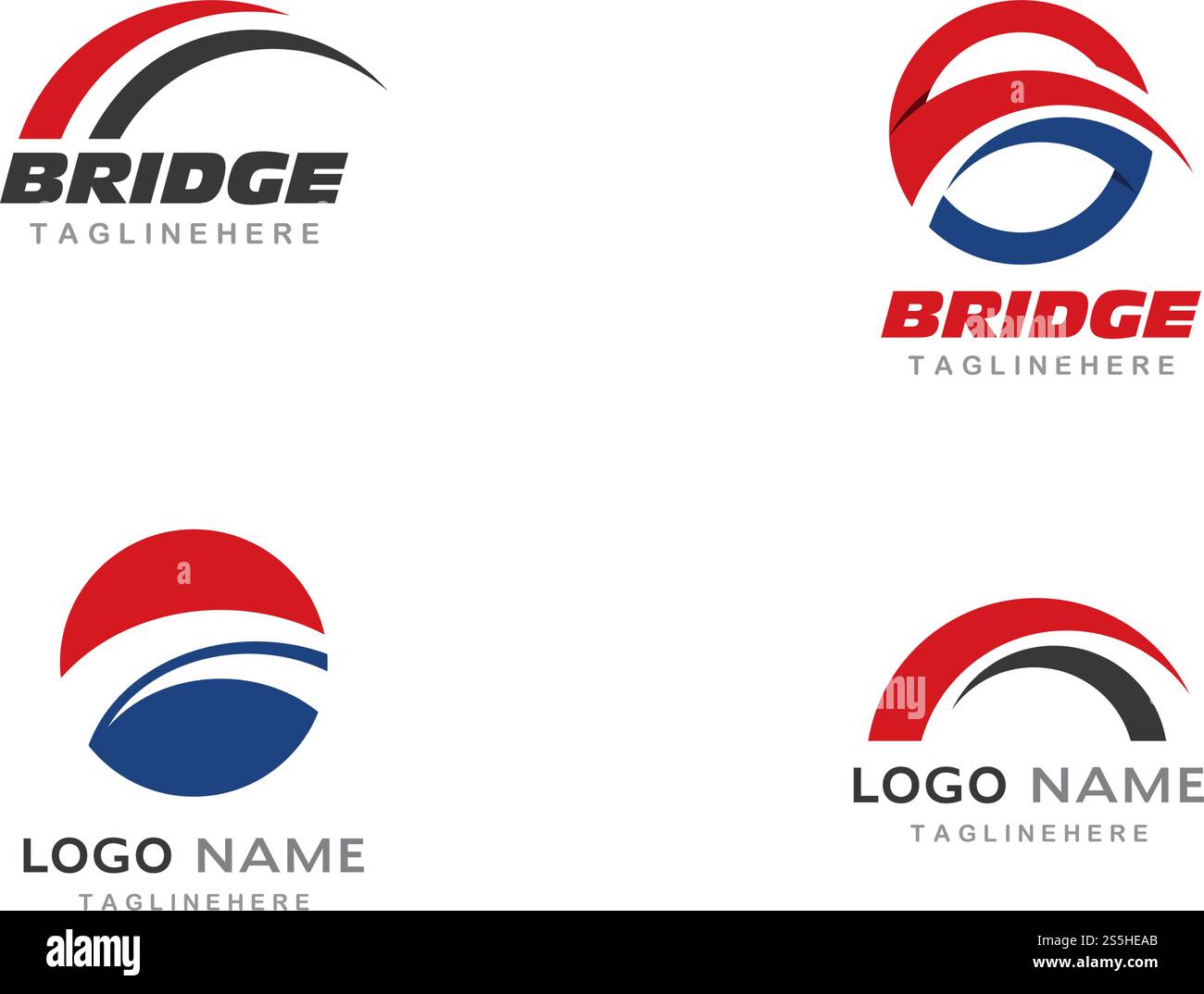 Bridge ilustration logo vector template Stock Vector