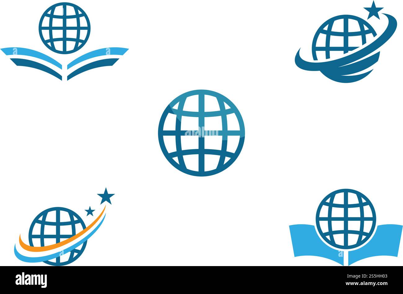 globe ilustration logo vector template Stock Vector