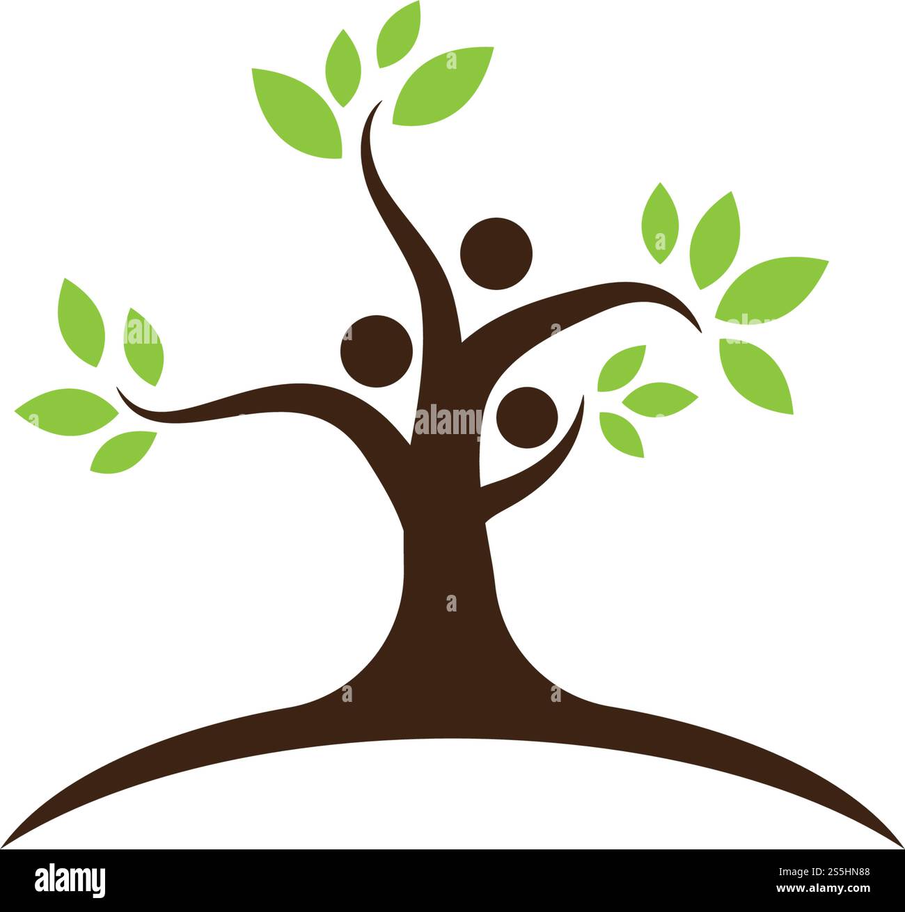 family tree ilustration logo template vector illustration Stock Vector ...