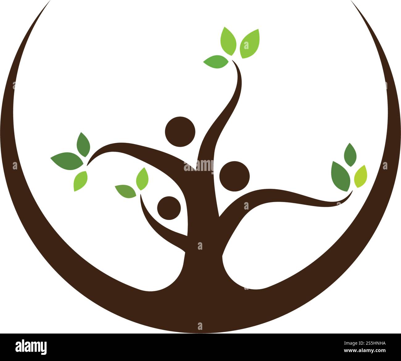 family tree ilustration logo template vector illustration Stock Vector ...