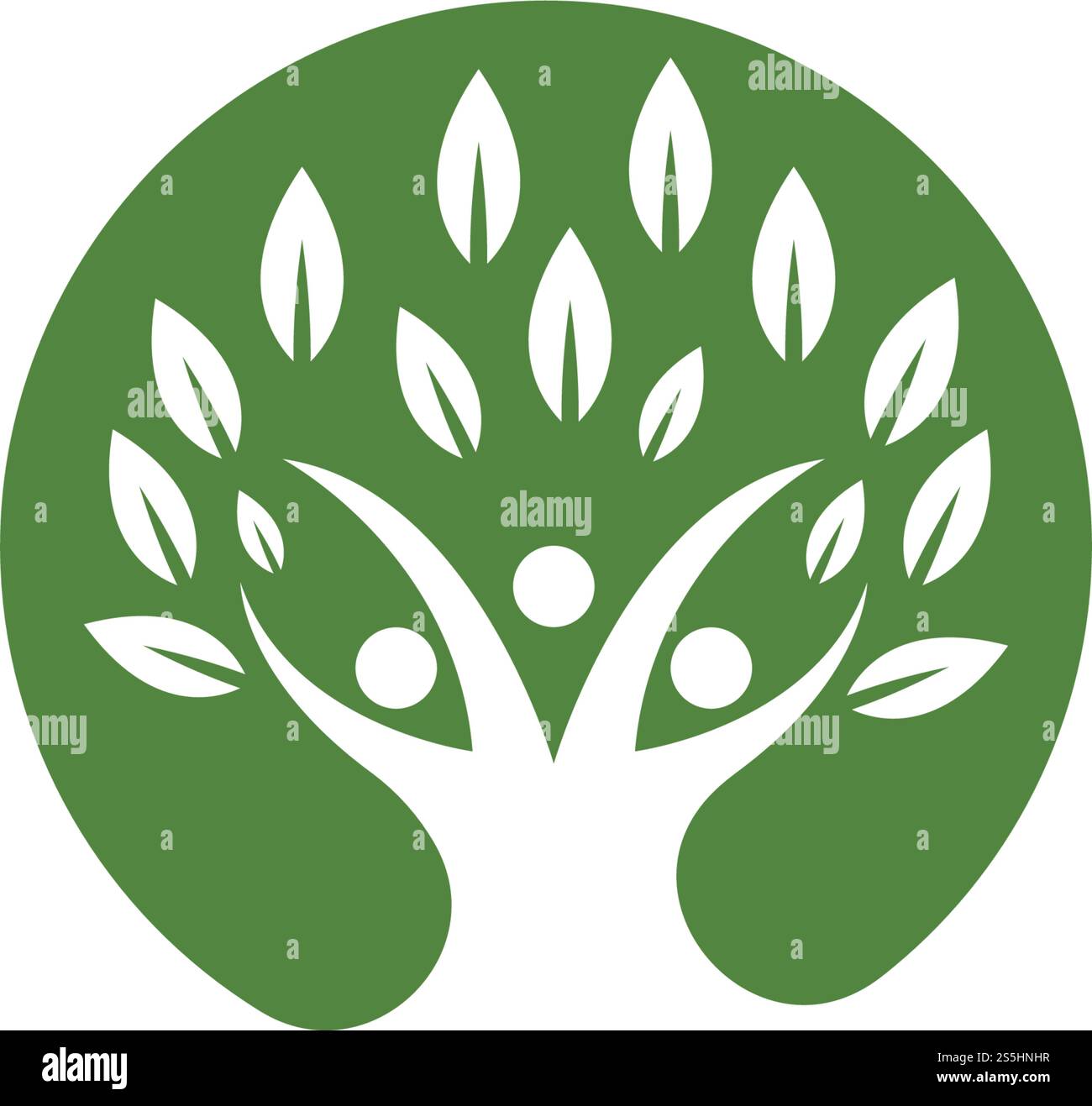 family tree ilustration logo template vector illustration Stock Vector ...