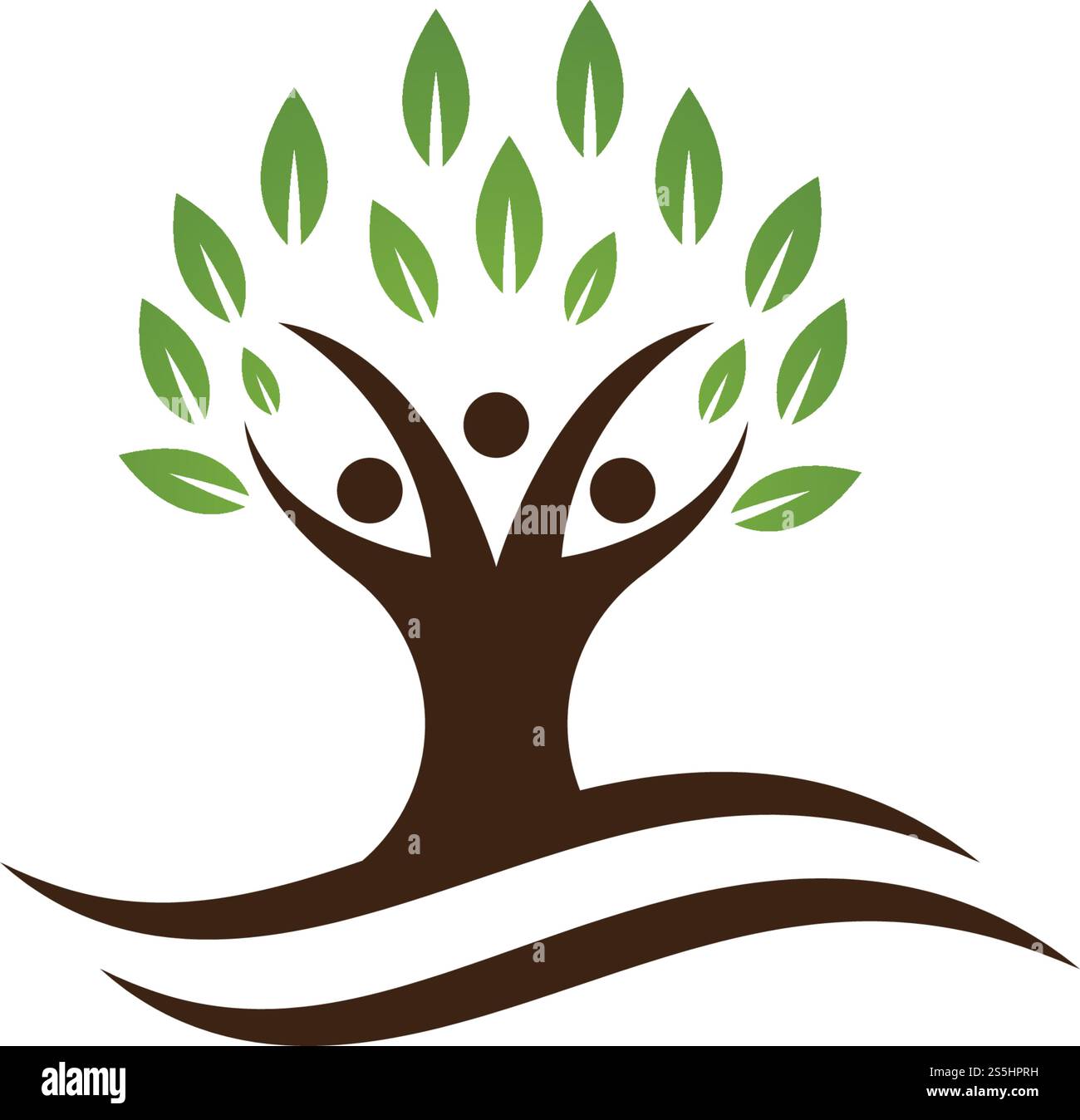 family tree ilustration logo template vector illustration Stock Vector ...