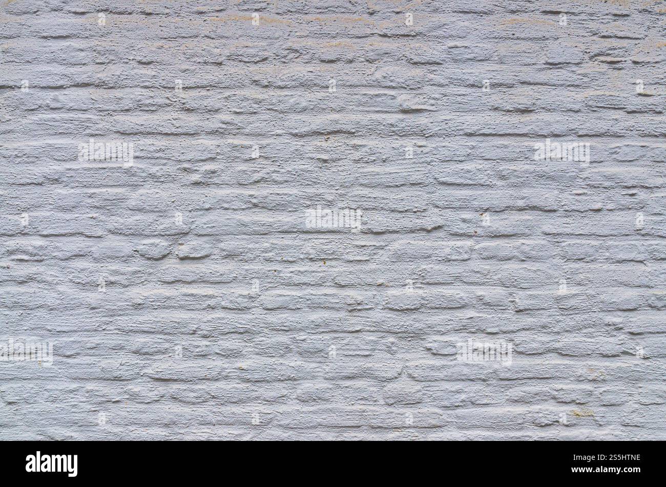 White brick wall with cement, abstract architecture texture Stock Photo