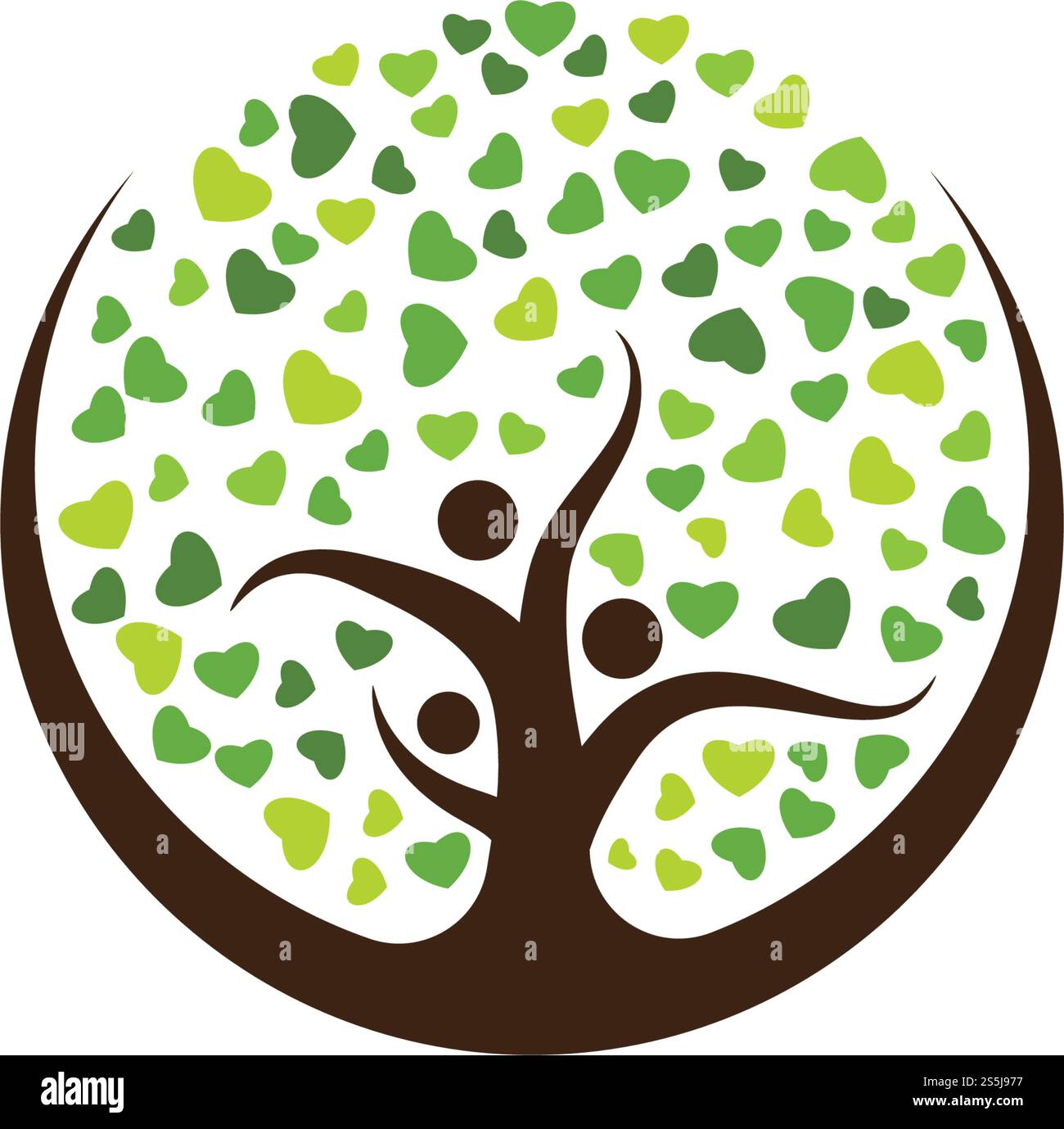 family tree ilustration logo template vector illustration Stock Vector ...