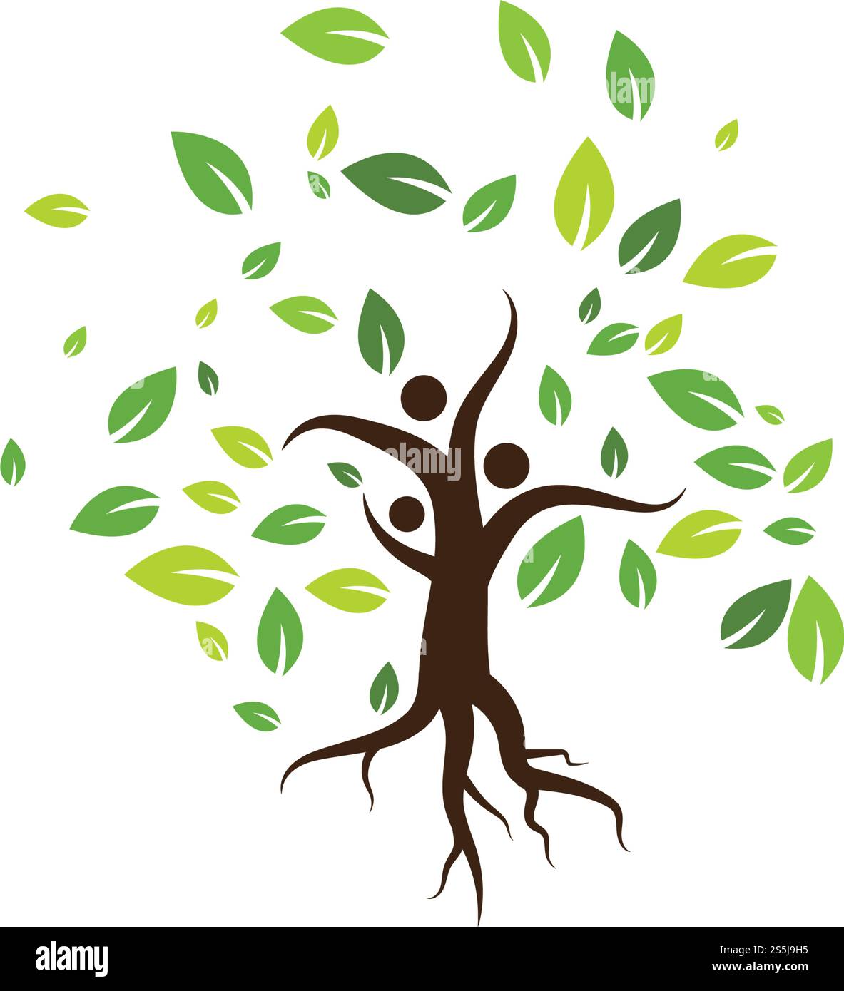family tree ilustration logo template vector illustration Stock Vector ...