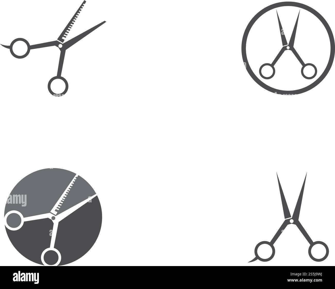 Scissor icon ilustration vector template Stock Vector