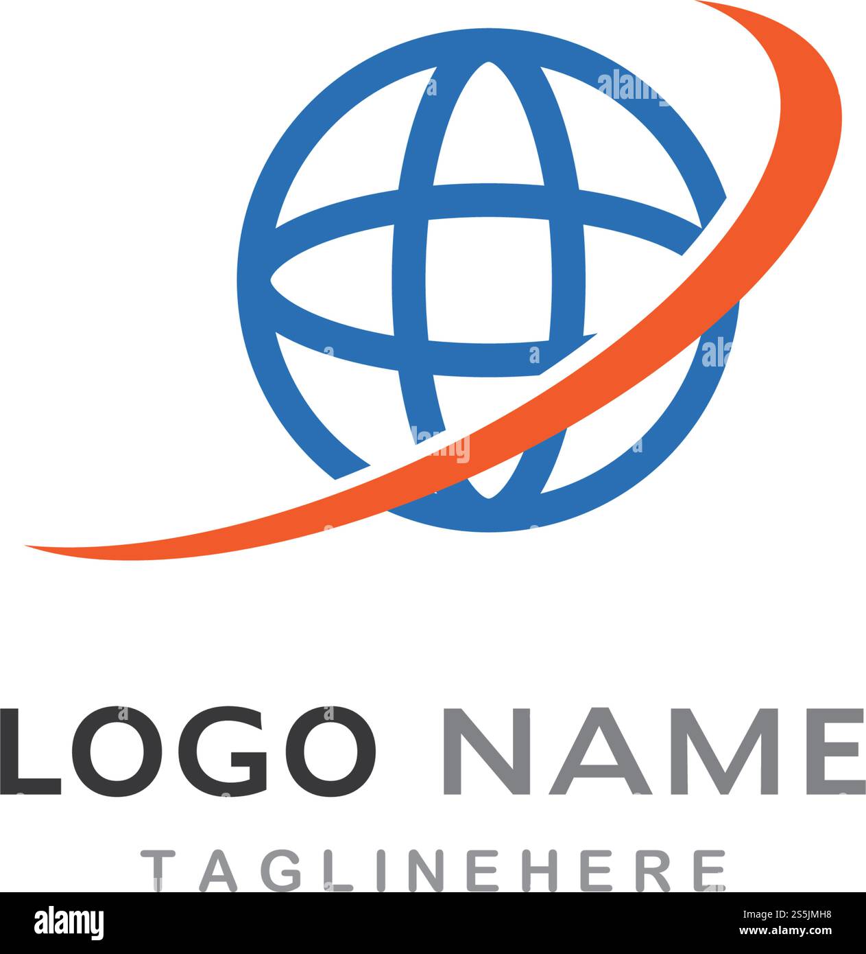 globe ilustration logo vector template Stock Vector