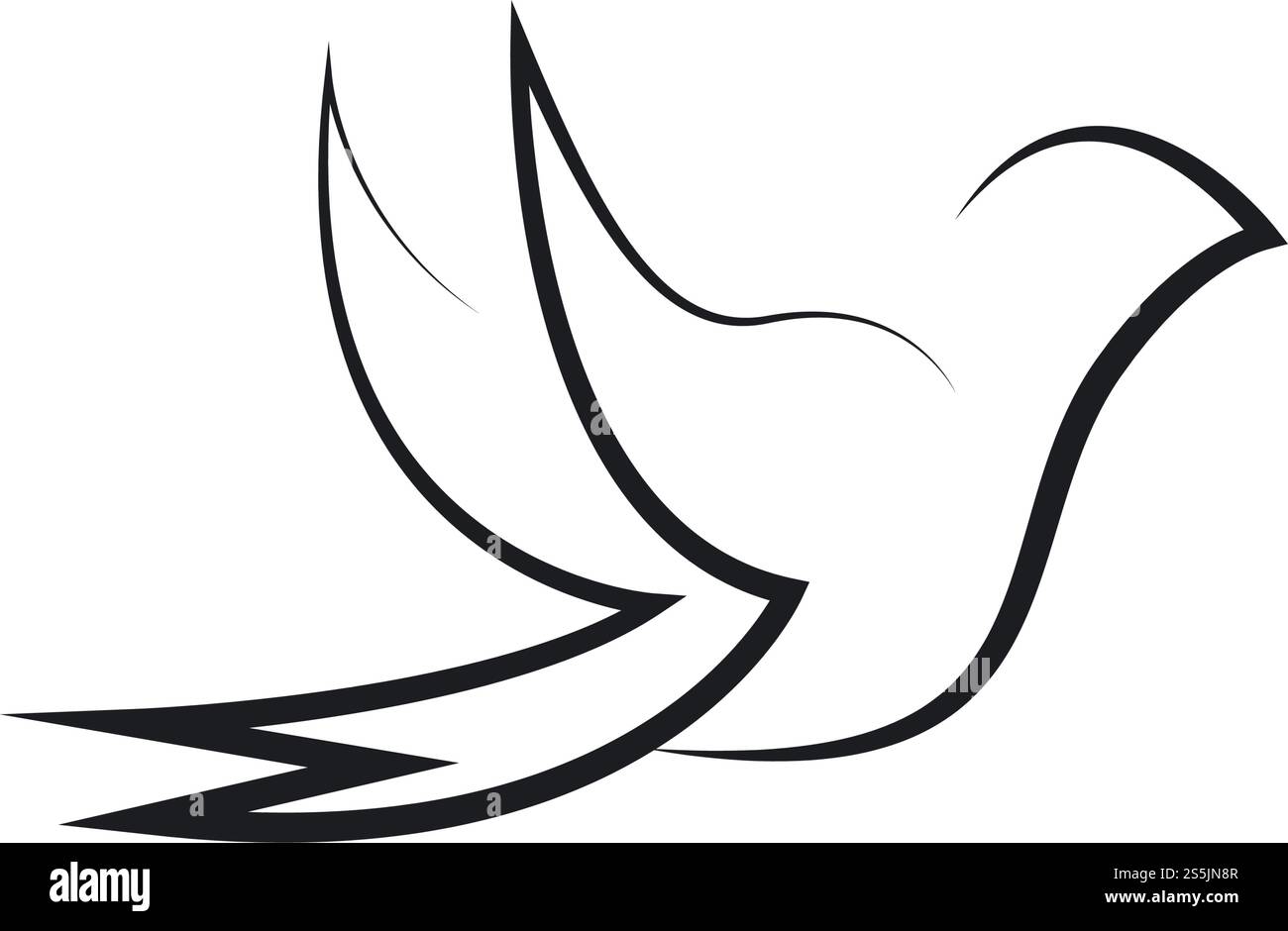Bird wing Dove Logo Template vector illustration Stock Vector Image ...
