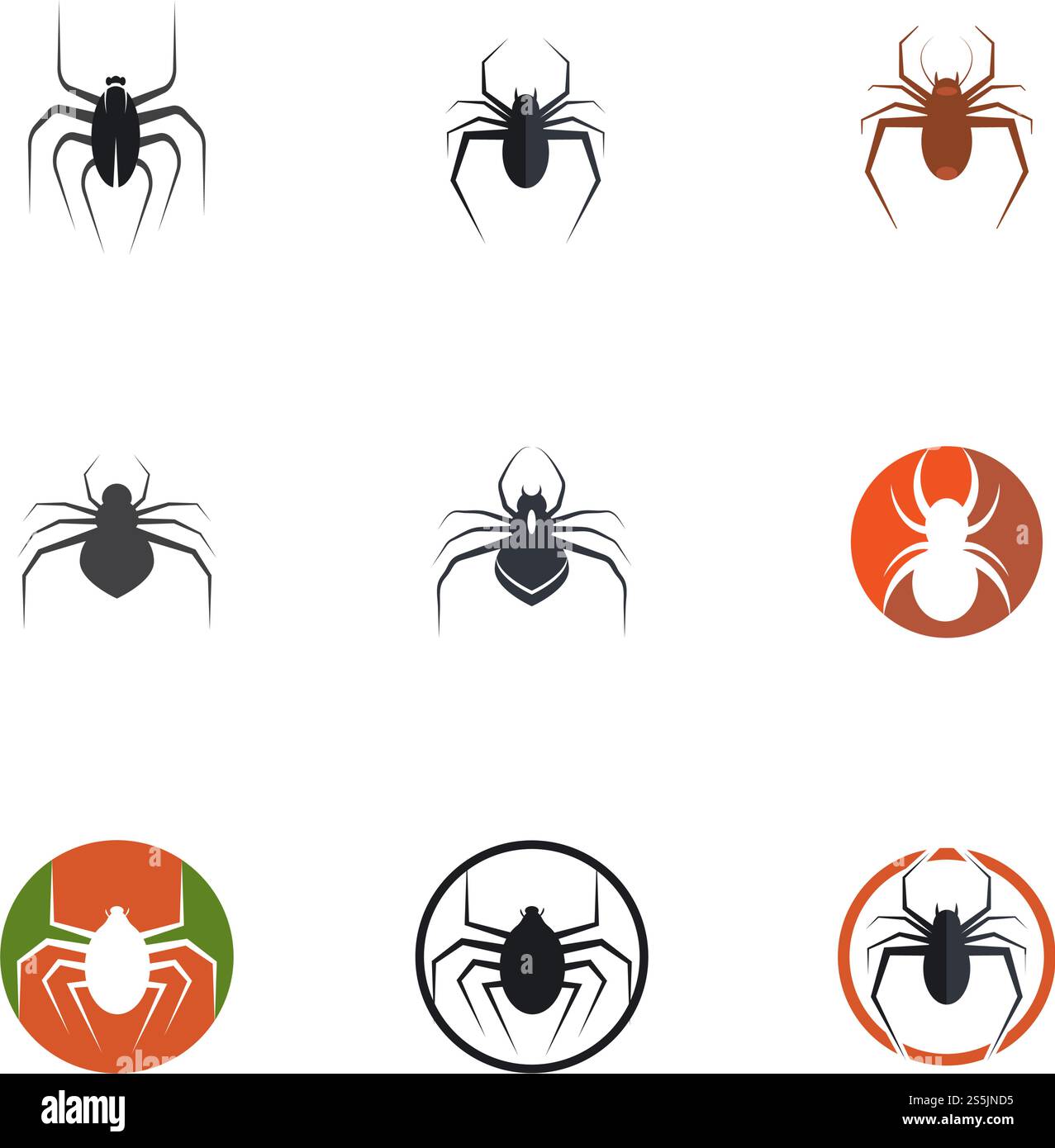 spider ilustration logo vector template Stock Vector
