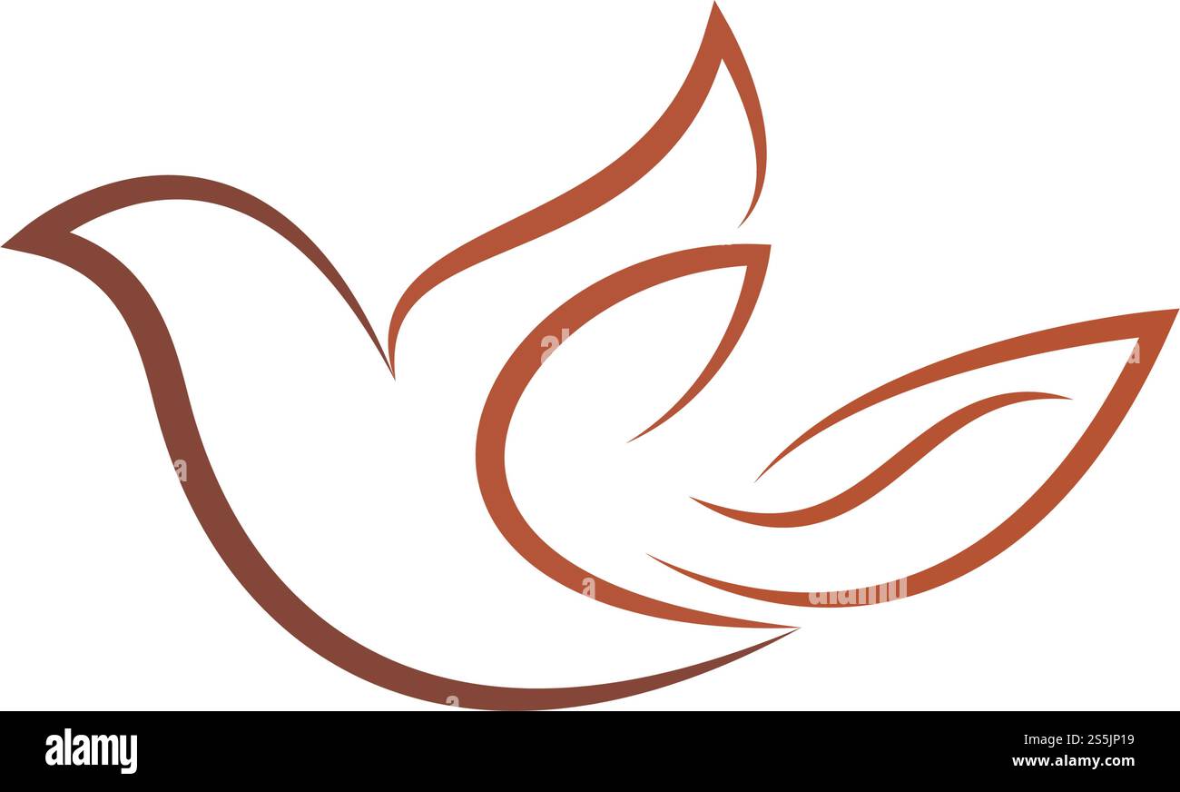 Bird wing Dove Logo Template vector illustration Stock Vector Image ...