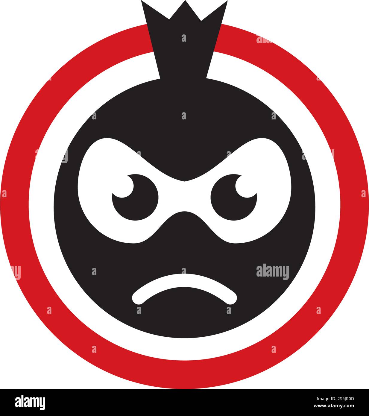 Ninja Face logo vector template Stock Vector